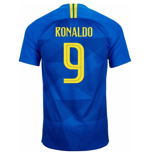 Camiseta Brasil 2ª Ronaldo 2018 Azul